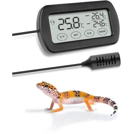 Thermomètre et hygromètre combinés pour reptiles, hygromètre et thermomètre pour terrariums, chambres de déshumidification et incubateurs pour oiseaux