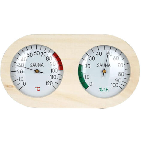Thermomètre et hygromètre de sauna 2 en 1, accessoires de sauna haute précision, thermo-hygromètre pour sauna en bois, thermomètre et hygromètre numérique pour hammam