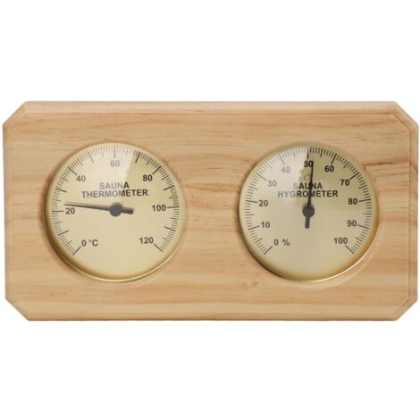 Thermomètre et hygromètre de Sauna en bois 2 en 1, mesure de la température et de l'humidité, jauge intérieure pour chambre d'hôtel