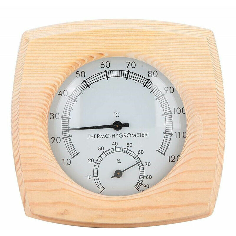 Thermomètre et hygromètre en Bois d'épicéa phe- Affichage intérieur