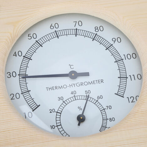 Thermomètre et Hygromètre en Bois pour Sauna Accessoires de Qualité Supérieure pour Cabine de Sauna-AUTRES