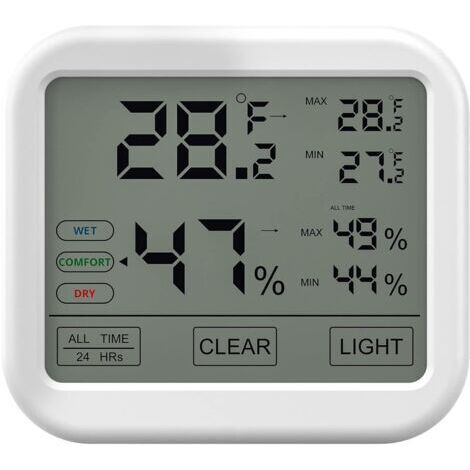Thermomètre et hygromètre intérieur de haute précision, moniteur numérique LCD de température et d'humidité, indicateur de confort, convient aux crèches, maisons, sous-sols, réfrigérateurs, garages et