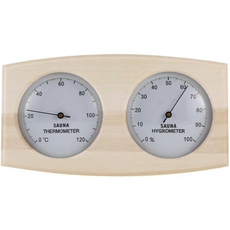 Thermomètre et hygromètre pour sauna en bois, accessoire mural pour spa ---
