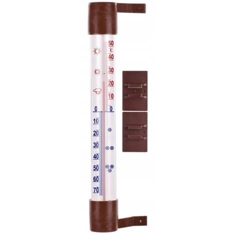 Thermomètre extérieur autocollant Bioterm marron