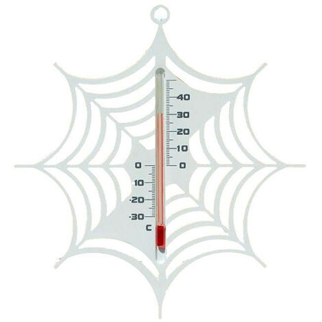 Thermométre extérieur Toile d'araignée en plastique 15x14cm - Nature