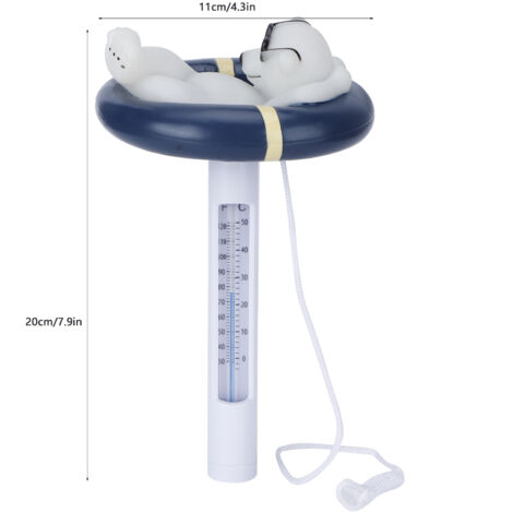 Thermomètre Flottant Animal PVC Thermomètre à Bulle Cute Cartoon Thermomètre de Température Piscine Spa Bain Chaud Bassin Animal Shaped Floating Thermometer