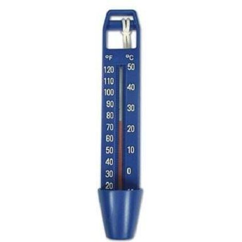 Thermomètre flottant bleu 15cm pour piscine - Lecture facile