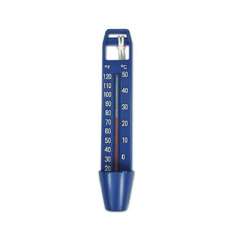 Thermomètre flottant bleu 20cm pour piscine - mesure précise