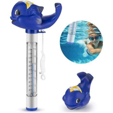 Thermomètre Flottant de Piscine, Pool Thermomètre avec Corde, Mignon Thermomètre Utilisé Intérieur et Extérieur pour Température de l'eau pour Piscines Spa Bain Jacuzzi Aquariums (Type 3)