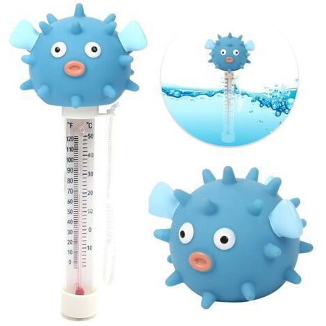 Thermomètre flottant Easy Water Temperature avec chaînette pour piscines et spas intérieurs et extérieurs (Poffer)
