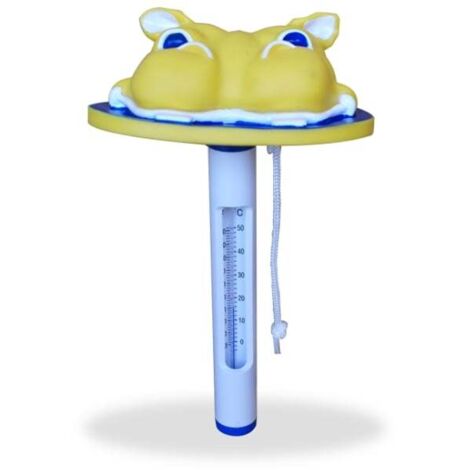Thermomètre flottant Hippopotame pour piscine - Mesure précise