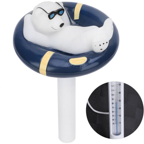 Thermomètre Flottant Ourson pour Piscine, Spa et Bassin à Poissons