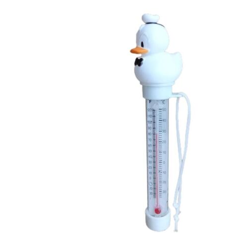 Thermomètre Flottant pour Piscine, Canard Thermomètre Extérieur, Facile à Lire Flottant avec Lanière pour Réservoir d'Eau et Aquarium