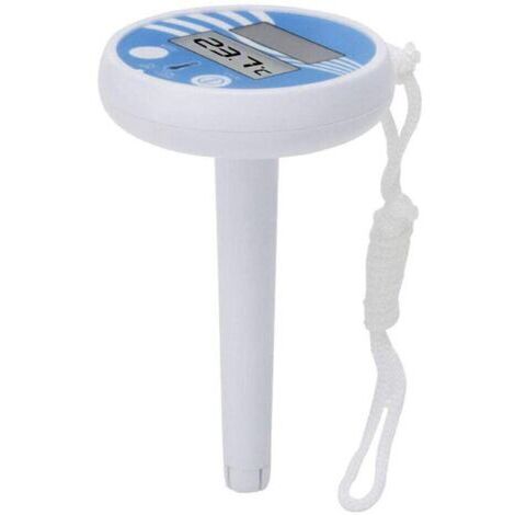 Thermomètre flottant pour piscine, indicateur de température numérique solaire avec corde pour piscines extérieures/intérieures, baignoires, spas, jacuzzis et chauffe-eau