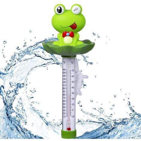 Thermomètre flottant pour piscine, thermomètre pour bassin avec corde, thermomètre pour pataugeoire, incassable, pour piscines intérieures et extérieures, spas, jacuzzis, grenouille