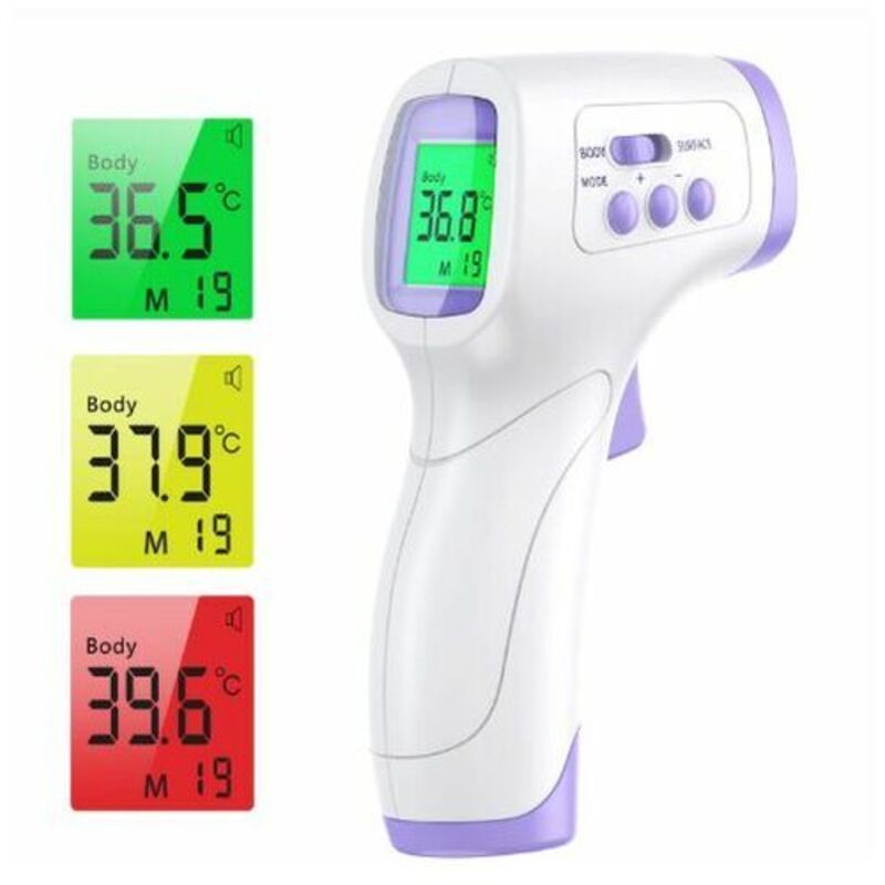 ZVD - Thermomètre Frontal Infrarouge - Pistolet Thermometre ir Laser Professionnel - Sans Contact - Rapide et Précis