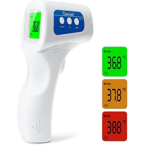 Thermomètre frontal infrarouge sans contact de qualité médicale pour bébés et adultes