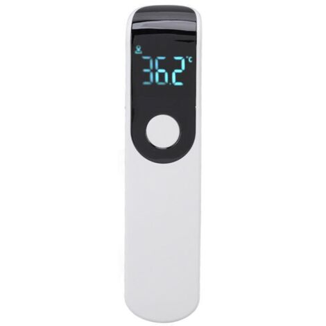 Thermomètre frontal numérique portable sans contact avec pistolet de température infrarouge pour hôtels et maisons, blanc
