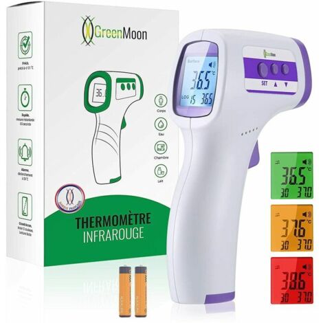 Thermomètre Frontal Thermometre Adulte Infrarouge, Thermometre Sans Contact, Écran Lcd, Fonction Mémoire, Thermometre Infrarouge Pour Enfant, Adulte, Objet