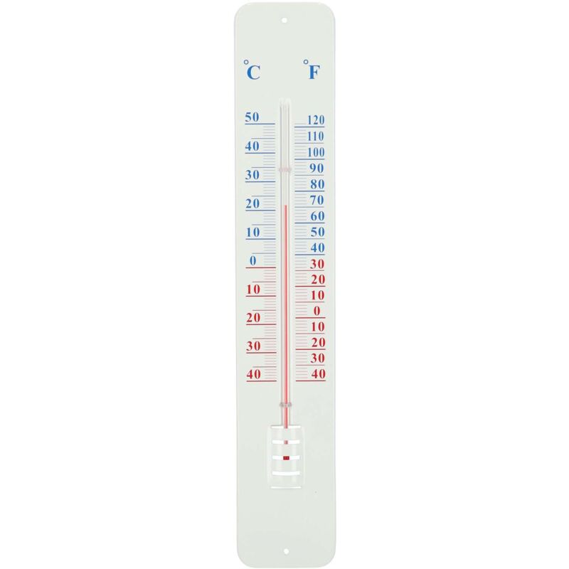 Esschert Design Wandthermometer TH13 Metall Glas weiss 45.2 cm