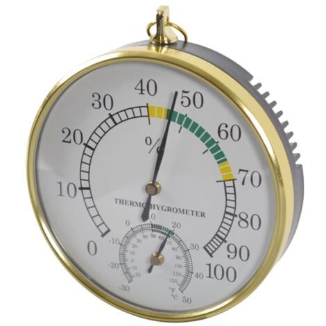 Thermomètre hygromètre bimétallique pour intérieur – Plage de température -15°C à +55°C – Précision +/-2°C – Humidité 0% à 95% HR – Stil