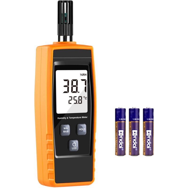 Thermomètre hygromètre de poche numérique, rétroéclairage, hygromètre, pour l'extérieur, la maison, l'industrie, l'agriculture