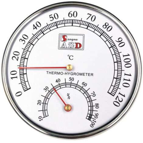 Thermomètre Hygromètre de Salle de Sauna, Mètre Celsius Monit ​pour Ateliers, Piscine, Entrepôts Spa Accessoire de sauna 12.5cm