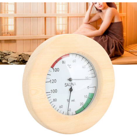 Thermomètre Hygromètre de Sauna en Bois de Luxe pour Mesure Intérieure Accessoire de Sauna-AUTRES