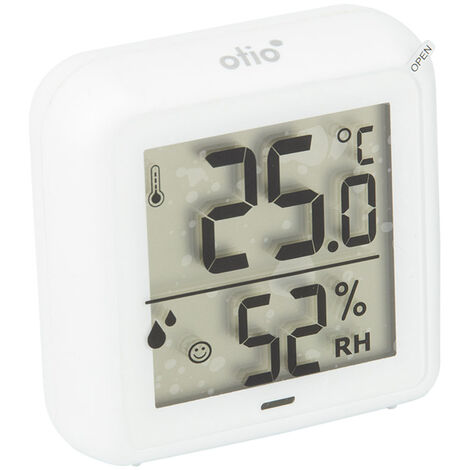 Thermomètre hygromètre digital intérieur noir - Otio au meilleur prix