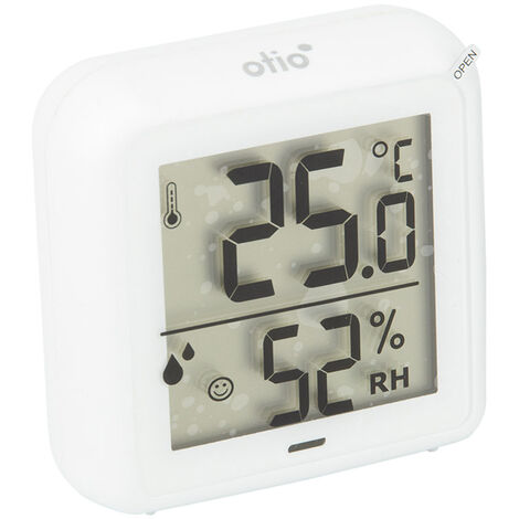 Thermomètre intérieur à écran LCD - Blanc - Otio - Station Météo