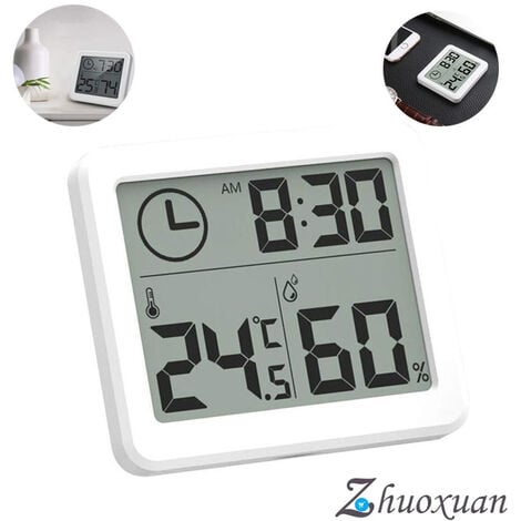 Thermomètre Hygromètre Intérieur Numérique à Haute Précision, Moniteur d'Humidité & deTempérature Portable pour Maison, Bureau