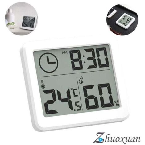 Thermomètre Hygromètre Intérieur Numérique à Haute Précision, Moniteur d'Humidité & deTempérature Portable pour Maison, Bureau