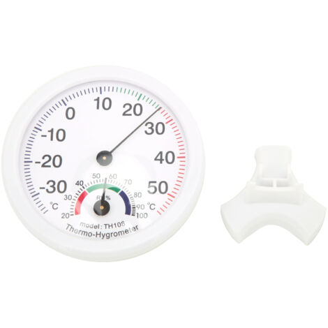 Thermomètre Hygromètre Intérieur TH108 - Précision Élevée pour Mesure Température Humidité - Blanc