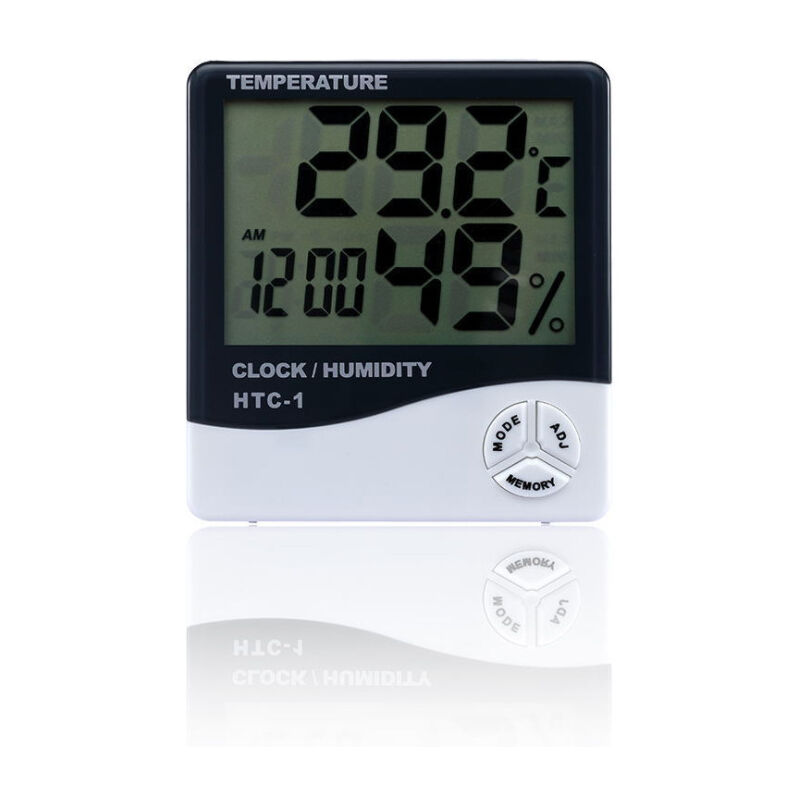 Ahlsen - Thermomètre Hygromètre lcd numérique pour la maison, le bureau, la serre, le jardin intérieur - black