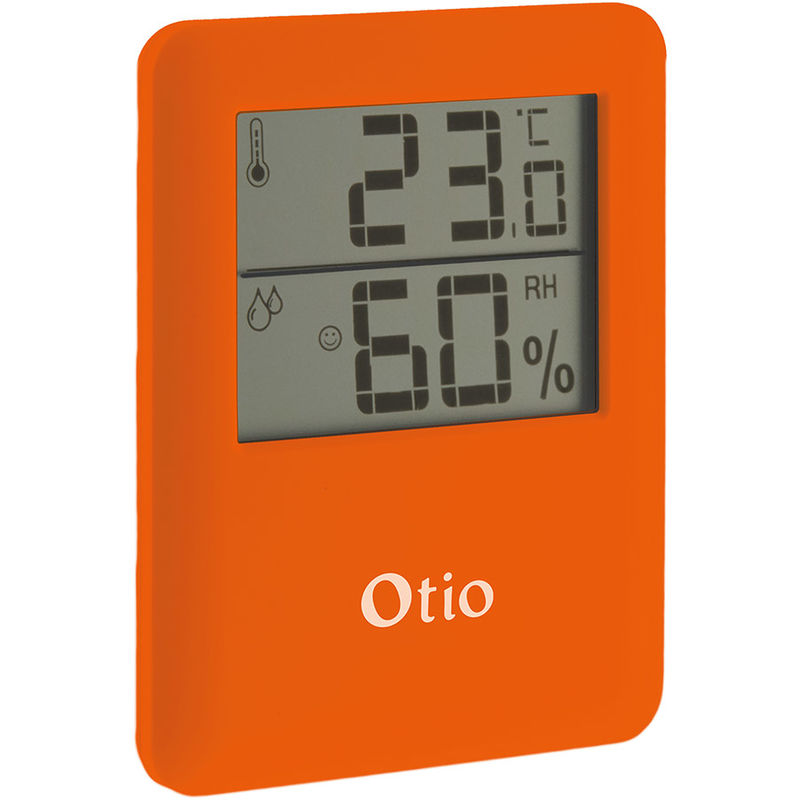 Otio - Thermomètre hygromètre magnétique orange Orange