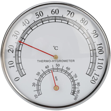 Thermomètre Hygromètre Mécanique 2 en 1 pour Sauna, Précision Élevée 0‑120°C, Échelle Claire pour Intérieur