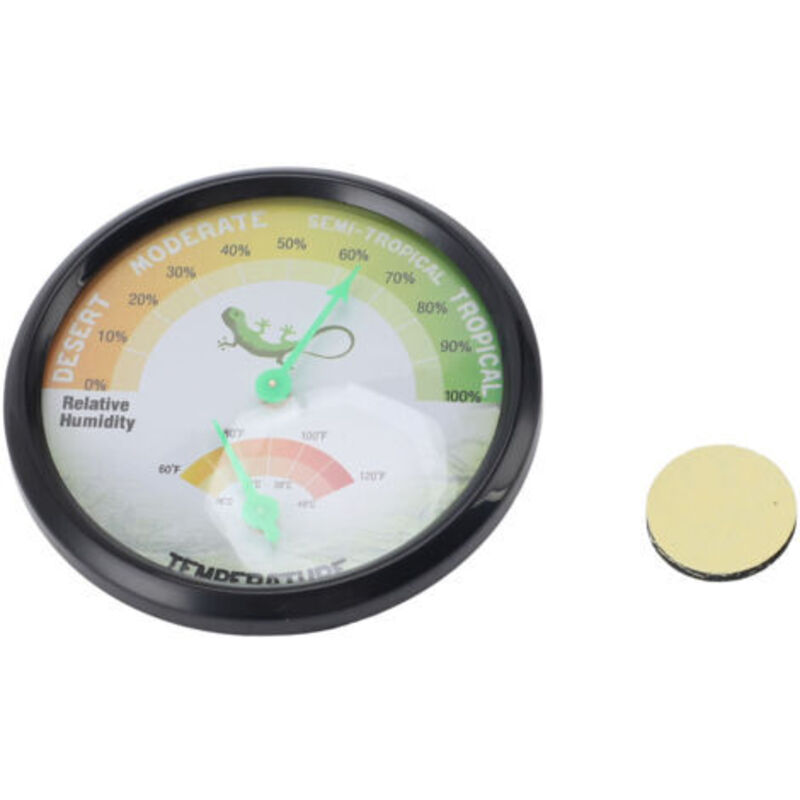 Thermomètre Hygromètre Mini Mécanique de Précision pour Terrarium d'Animaux Domestiques sans Batterie -