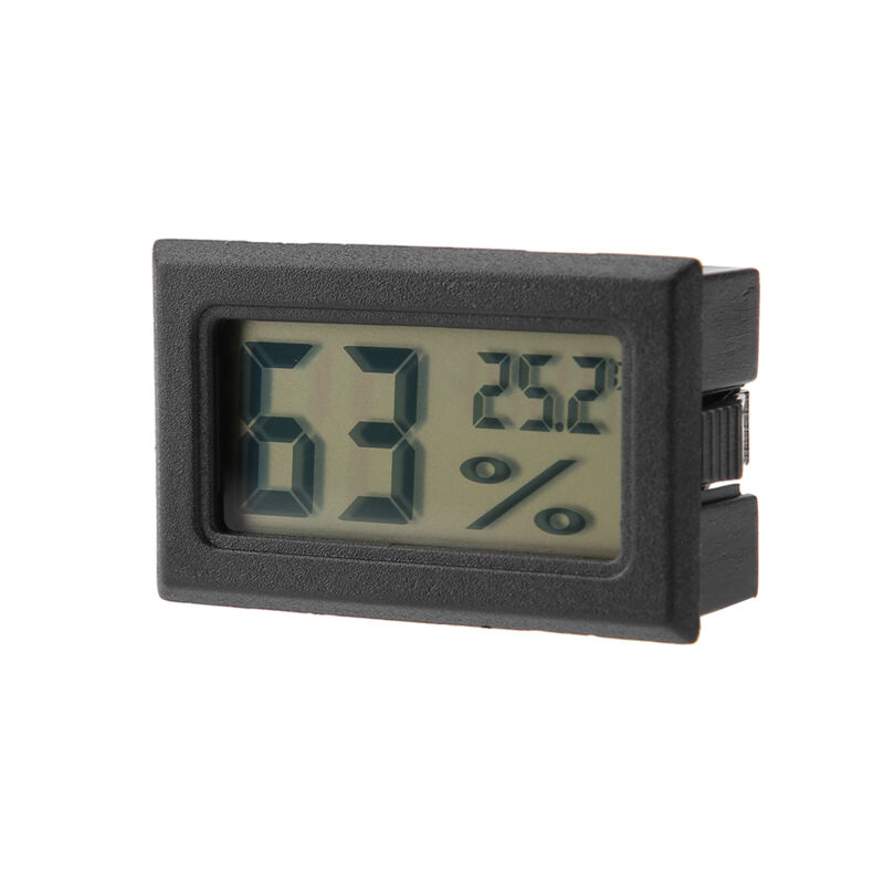 Thermomètre Hygromètre Numérique Intégré avec Sonde pour Mesure d'Humidité et Température - Noir