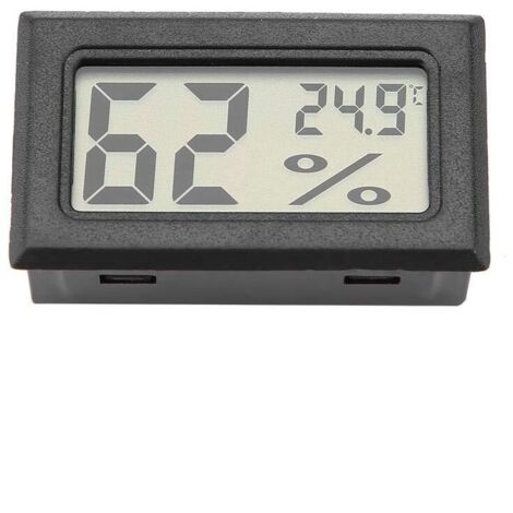 Thermomètre hygromètre numérique intégré, moniteur d'humidité précis, indicateur de température rapide avec sonde intégrée(noir)