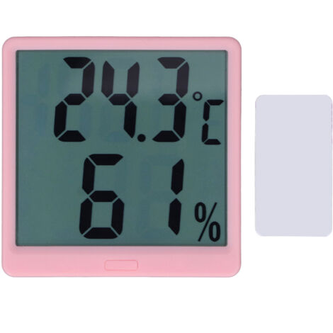 Thermomètre Hygromètre Numérique Intérieur - Capteur Précision Température Humidité Rose