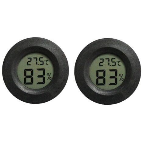Thermomètre hygromètre numérique Lot de 2 pour reptiles - Lézard tortue terrarium réservoir commutable Celsius Fahrenheit