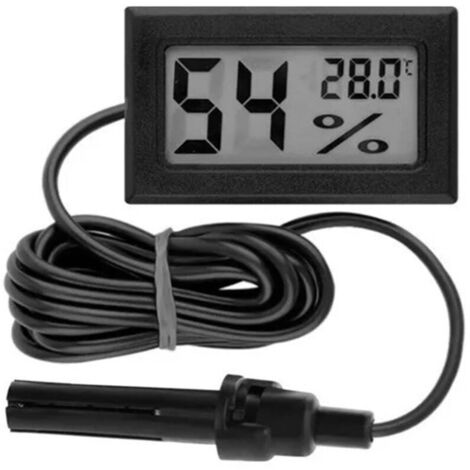 Thermomètre Hygromètre Numérique Mini Température Humidité Intérieure Extérieure avec Sonde