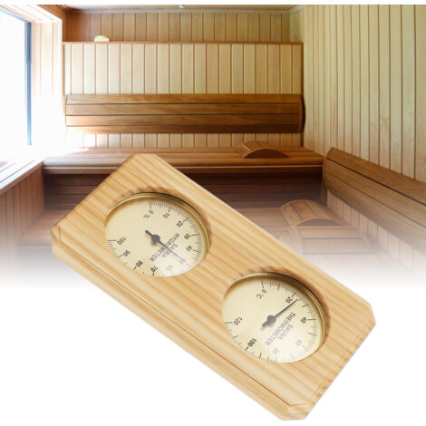 Thermomètre Hygromètre Salle De Sauna En Bois Mural Doré Pour Intérieur Utilisation Domestique Haute Température