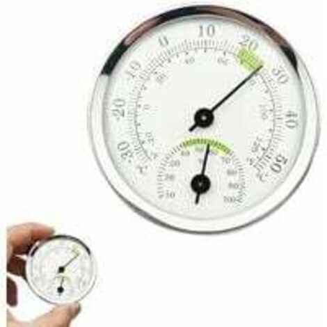 Thermomètre hygromètre, thermomètre analogique extérieur, thermomètre mural sans fil et hygromètre pour moniteur climatique intérieur et extérieur (B)