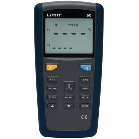 Thermomètre industriel digital avec capteur deux canaux deux capteurs pour surfaces le gaz et le liquide Limit LIMIT60