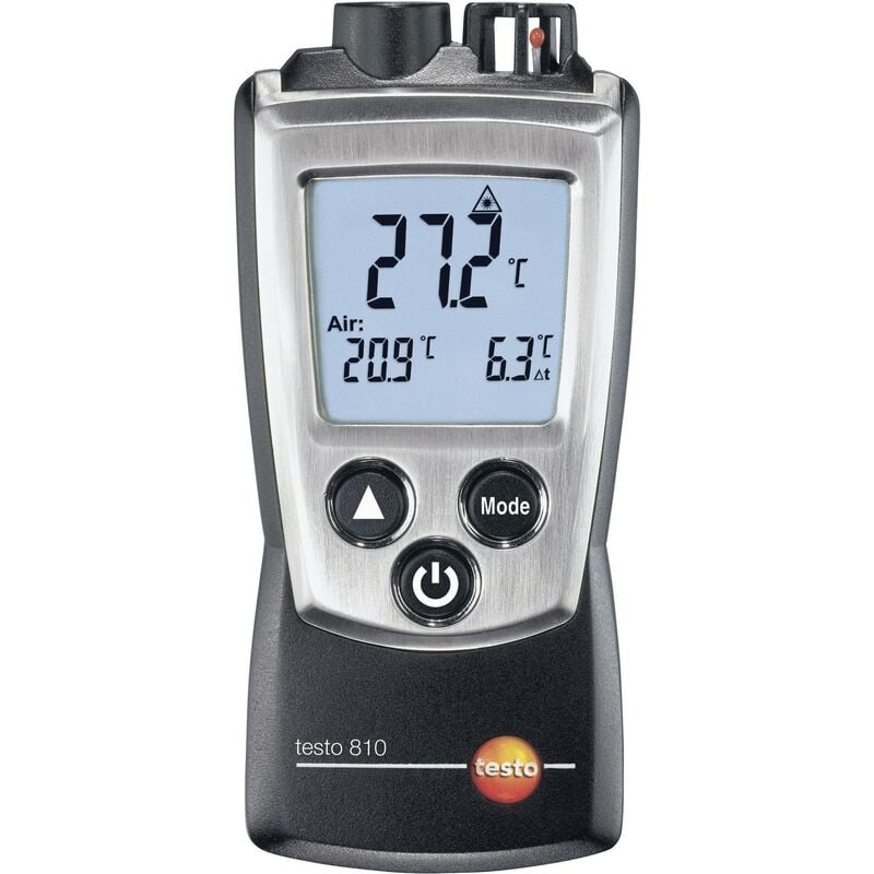 Thermomètre infrarouge Testo 810 Optique 6:1 -30 - +300 °c mesure par contact étalonné d'usine (sans certificat) Q79179