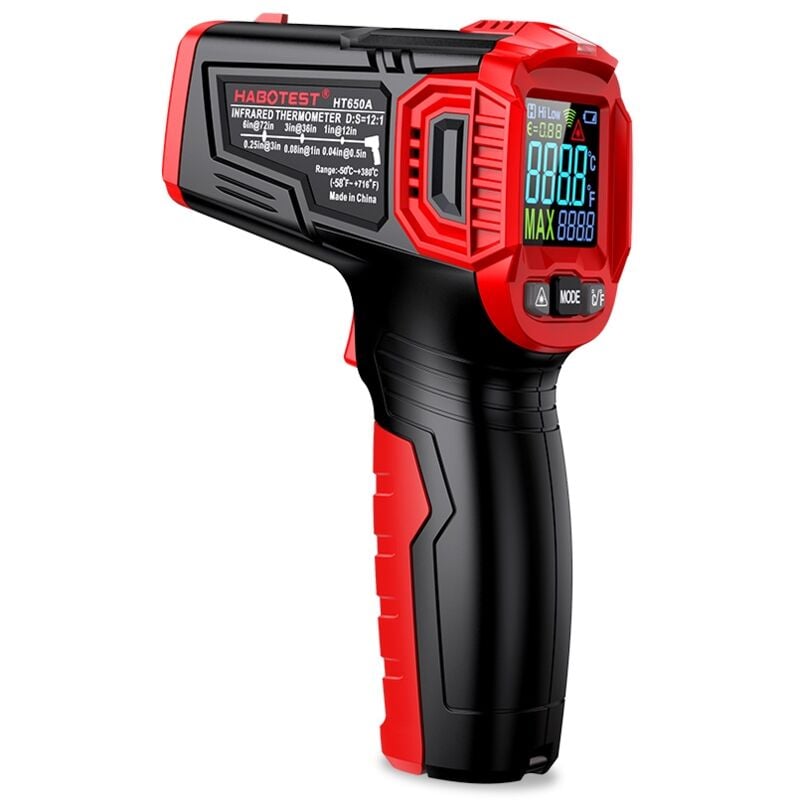 Thermomètre infrarouge lcd Station météo numérique Hygromètre Pyromètre sans contact Imageur ir Termometro Testeur HT650A