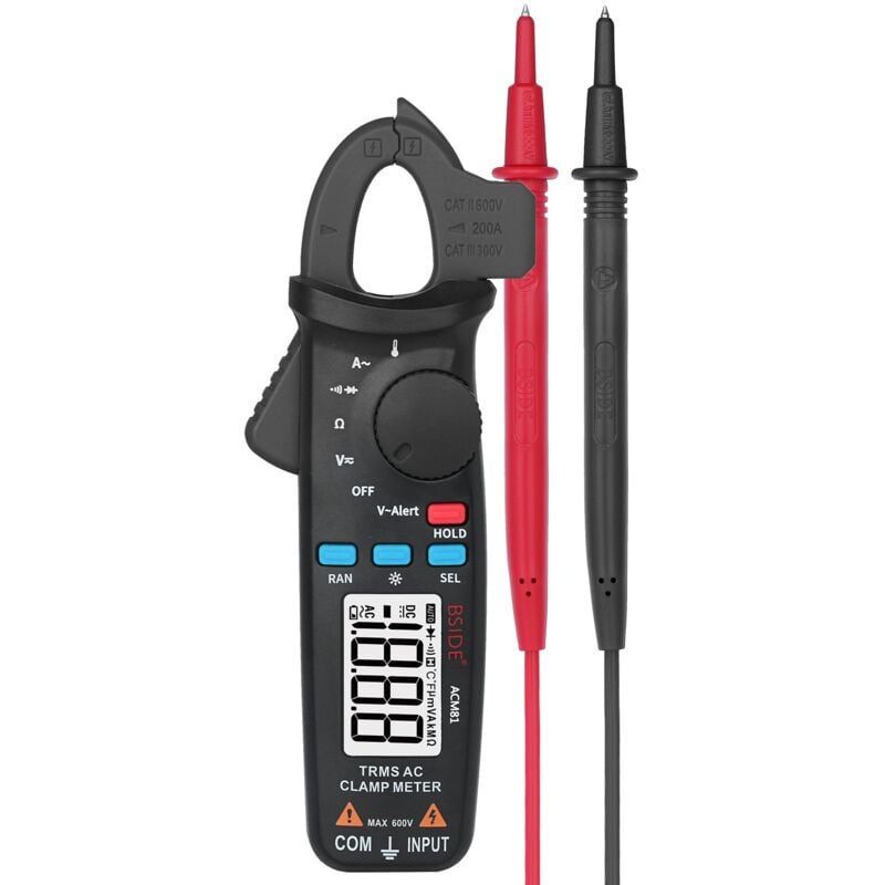 Durficst - ACM81 Pince ampèremétrique de fuite 2000 points multimètre testeur de tension de courant à plage automatique ampèremètres ac dc haute