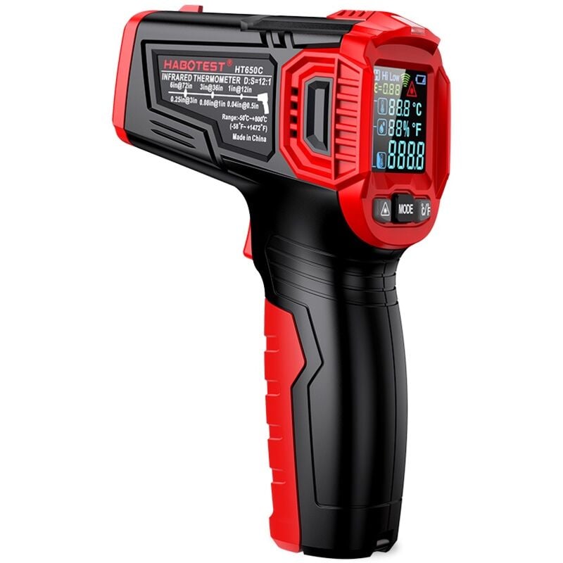 Thermomètre infrarouge numérique, pistolet de température laser, écran lcd -58 °f 1472 °f / -50 °c 800 °c pour la cuisson industrielle, le barbecue,