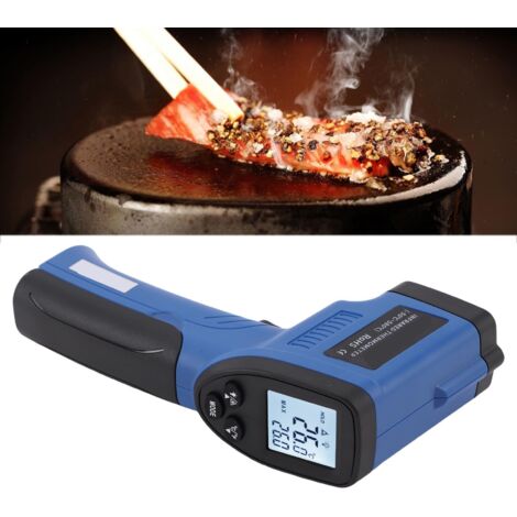 Thermomètre infrarouge portable industriel pour la mesure des températures de surface des liquides, de -50 °C à 580 °C